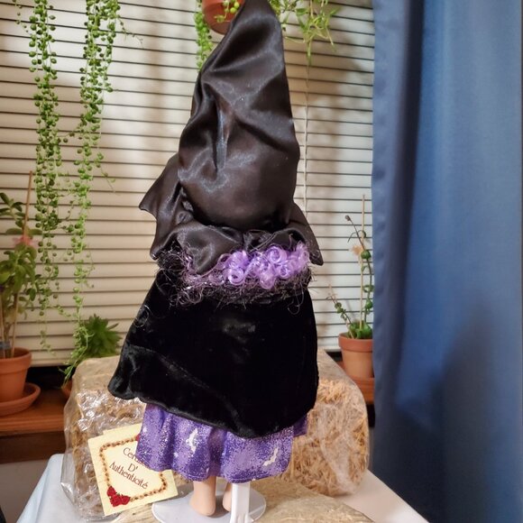 Rare Vintage Dan-Dee Int'l Ltd. Halloween Fine Bisque Porcelain Witch Doll - Picture 2 of 14